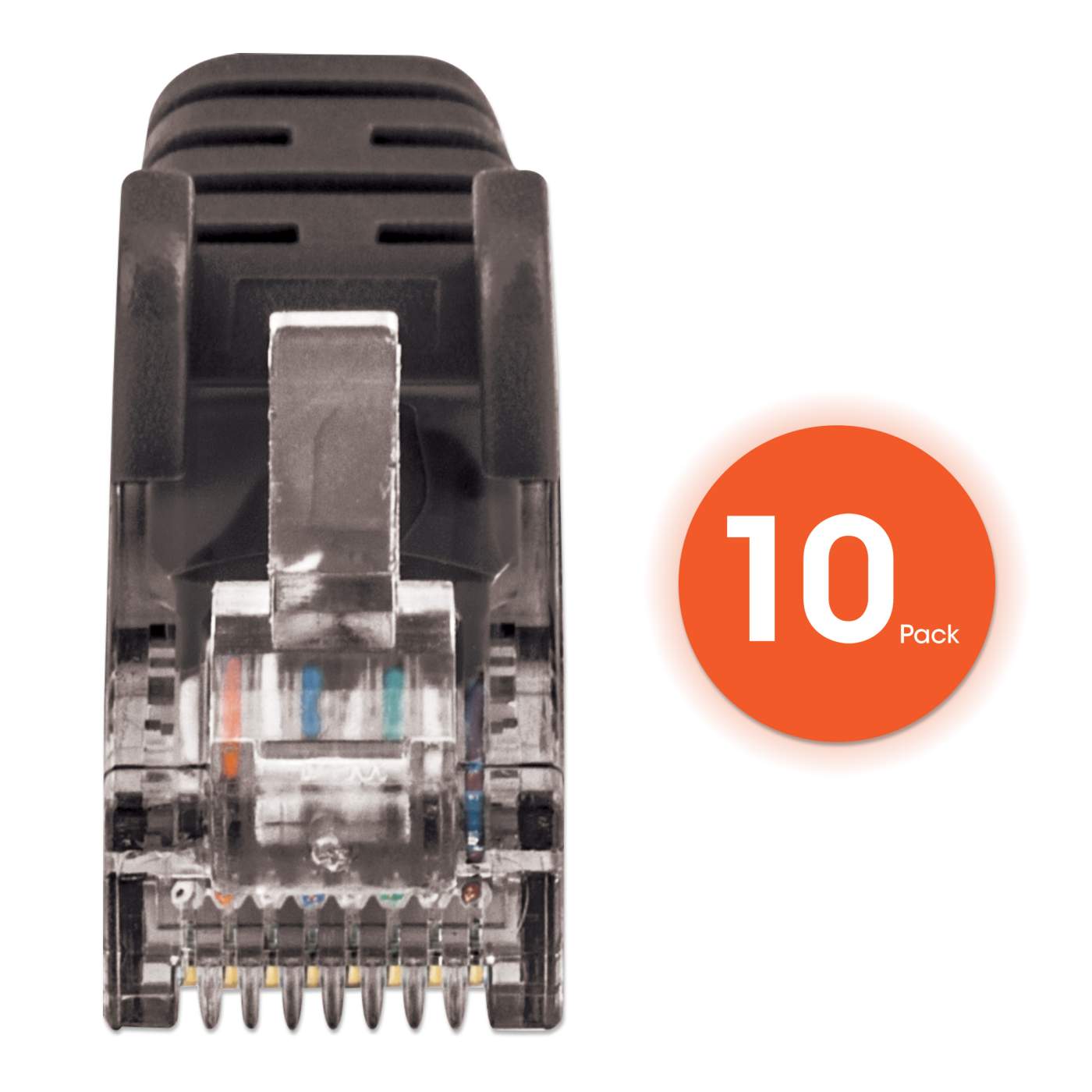Cat6 U/UTP Slim Network Patch Cable, 0.5 ft., Black, 10-Pack Image 6