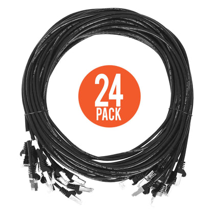 Cat6 U/UTP Slim Network Patch Cable, 0.5 ft., Black, 24-Pack Image 2