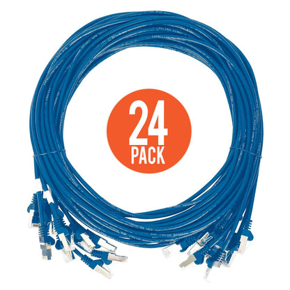 Cat6 U/UTP Slim Network Patch Cable, 0.5 ft., Blue, 24-Pack Image 4