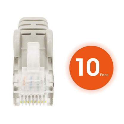 Cat6 U/UTP Slim Network Patch Cable, 0.5 ft., Gray, 10-Pack Image 5
