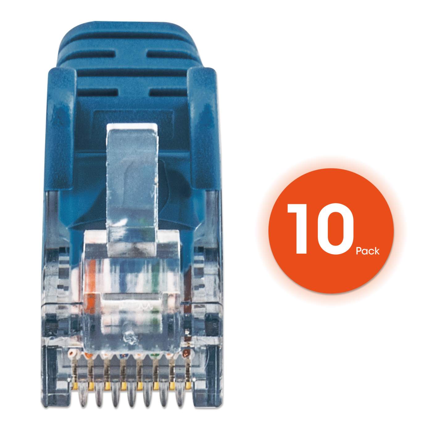 Cat6 U/UTP Slim Network Patch Cable, 1 ft., Blue, 10-Pack Image 5