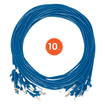 Cat6 U/UTP Slim Network Patch Cable, 1 ft., Blue, 10-Pack Image 7