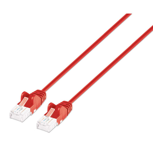 Cat6 U/UTP Slim Network Patch Cable, 10 ft., Red Image 1
