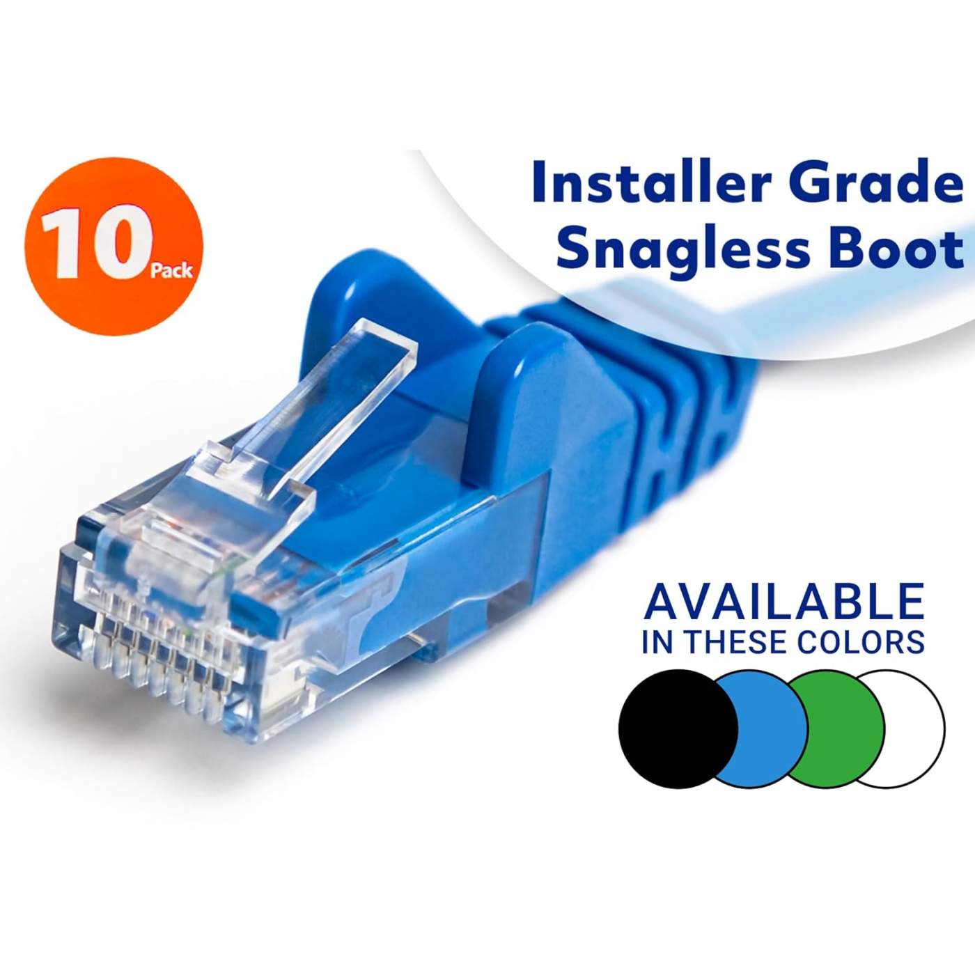 Cat6 U/UTP Slim Network Patch Cable, 14 ft., Black, 10-Pack Image 9