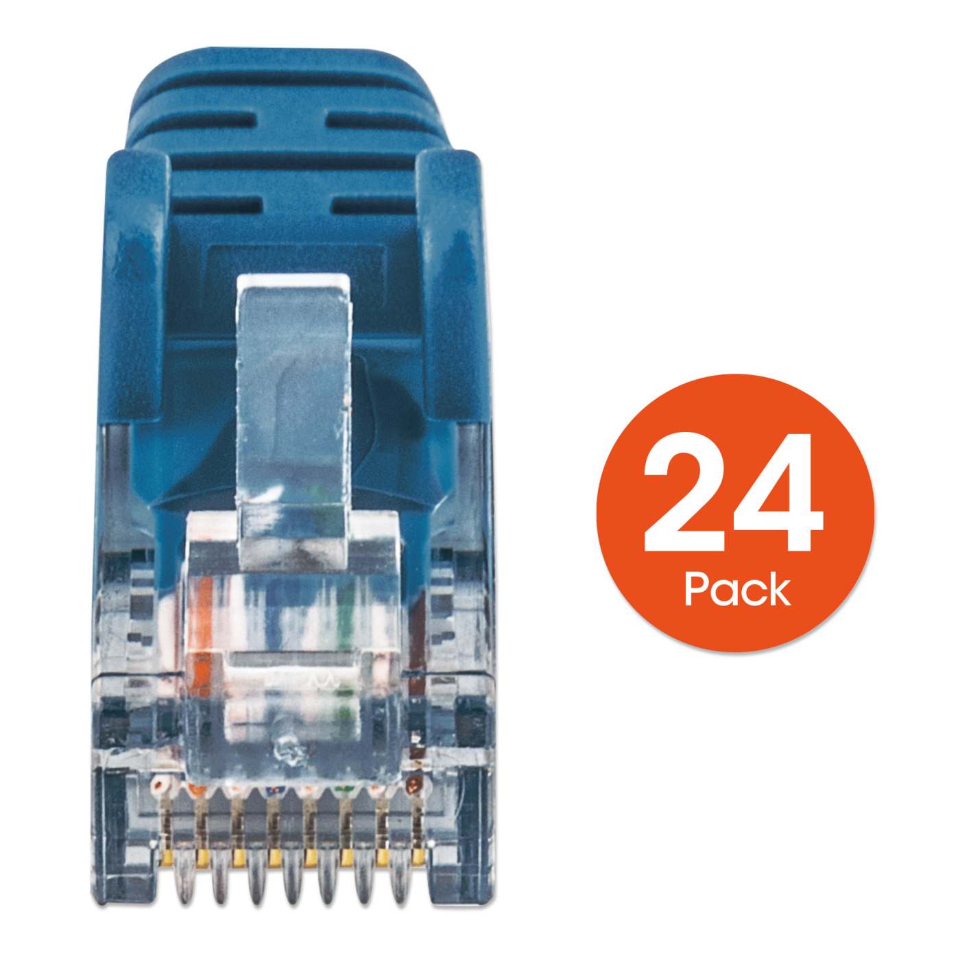 Cat6 U/UTP Slim Network Patch Cable, 1.5 ft., Blue, 24-Pack Image 5