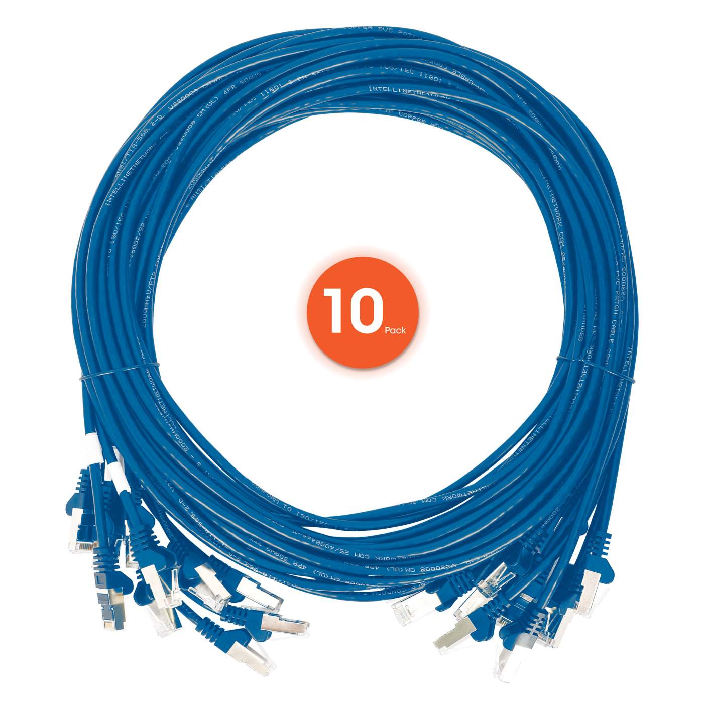 Cat6 U/UTP Slim Network Patch Cable, 1.5 ft., Blue, 24-Pack Image 7