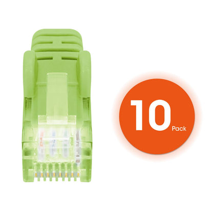 Cat6 U/UTP Slim Network Patch Cable, 1.5 ft., Bright Green, 10-Pack Image 5