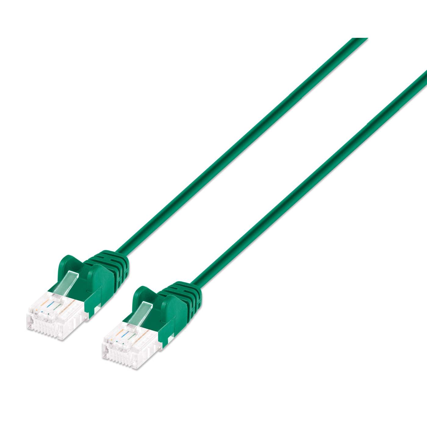 Cat6 U/UTP Slim Network Patch Cable, 3 ft., Green Image 1