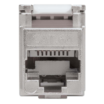 Cat6a 10G Shielded Toolless Keystone Jack, Silver Image 5
