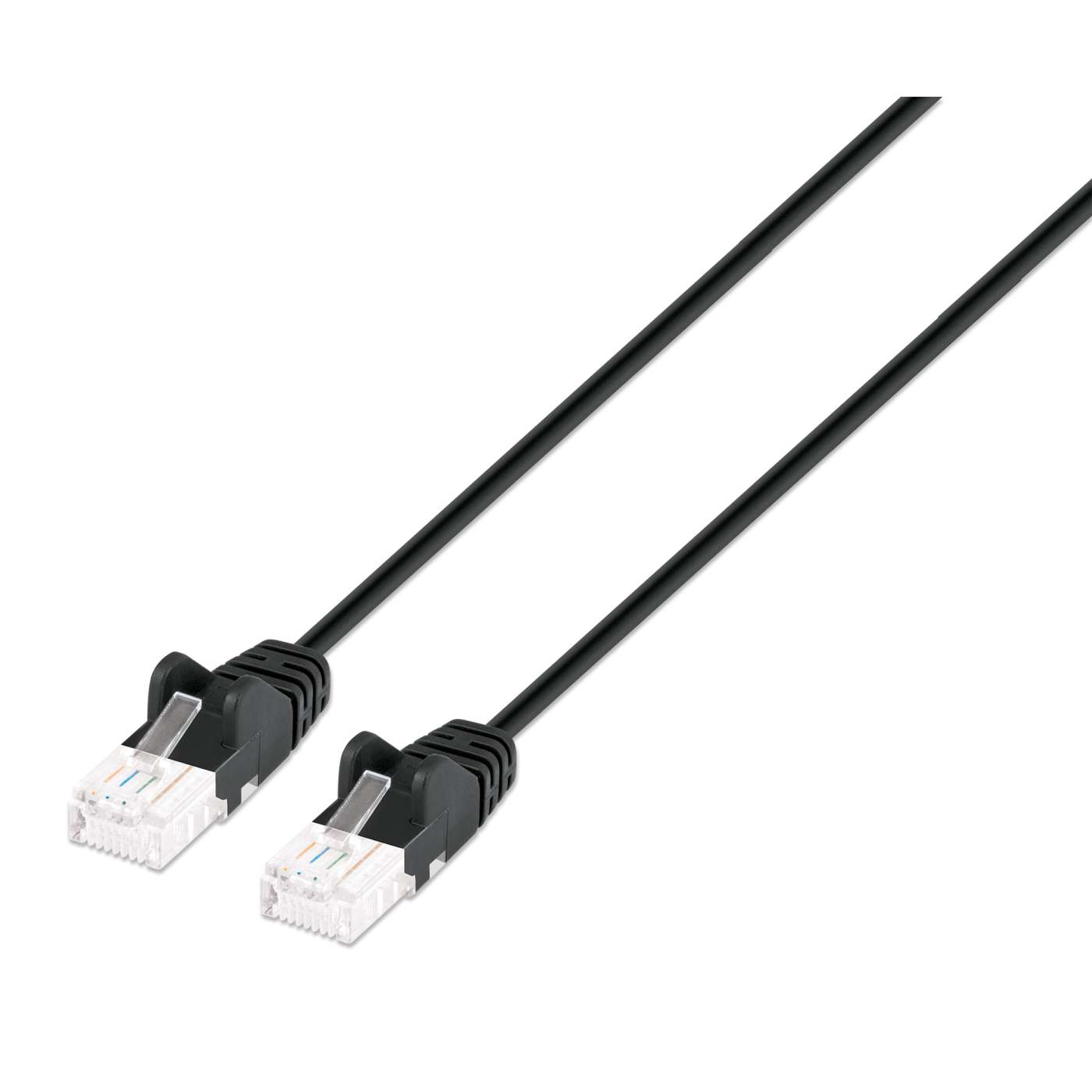 Cat6a U/UTP Slim Network Patch Cable, 7 ft., Black Image 1