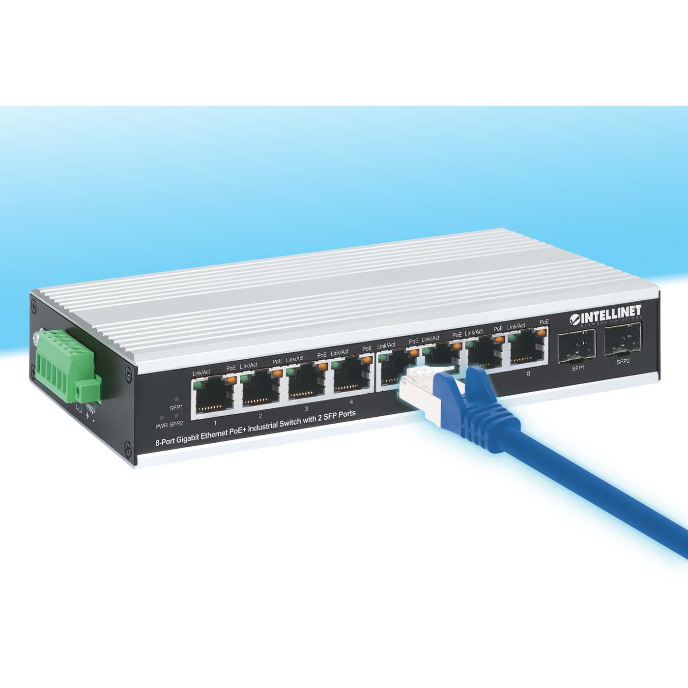 Cat8.1 S/FTP Network Patch Cable, 10 ft., Blue Image 5