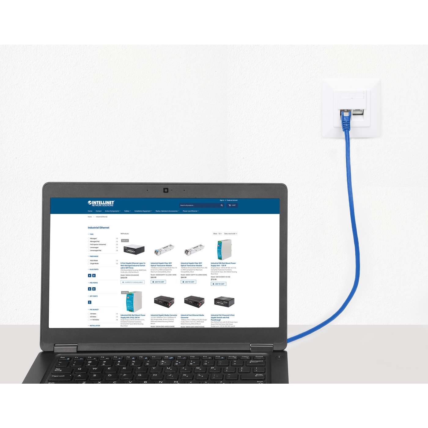 Cat8.1 S/FTP Network Patch Cable, 10 ft., Blue Image 6