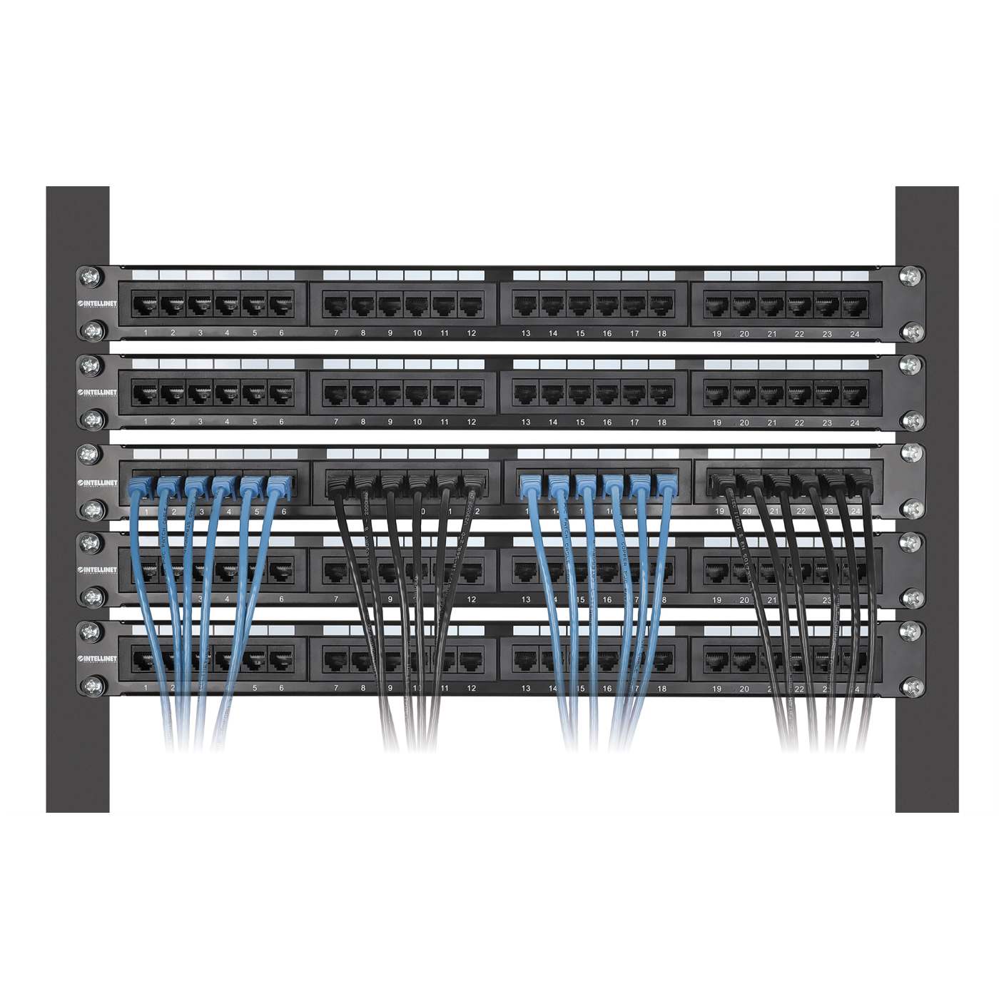 Cat8.1 U/FTP Slim Network Patch Cable, 1.5 ft., Black, 10-Pack Image 6