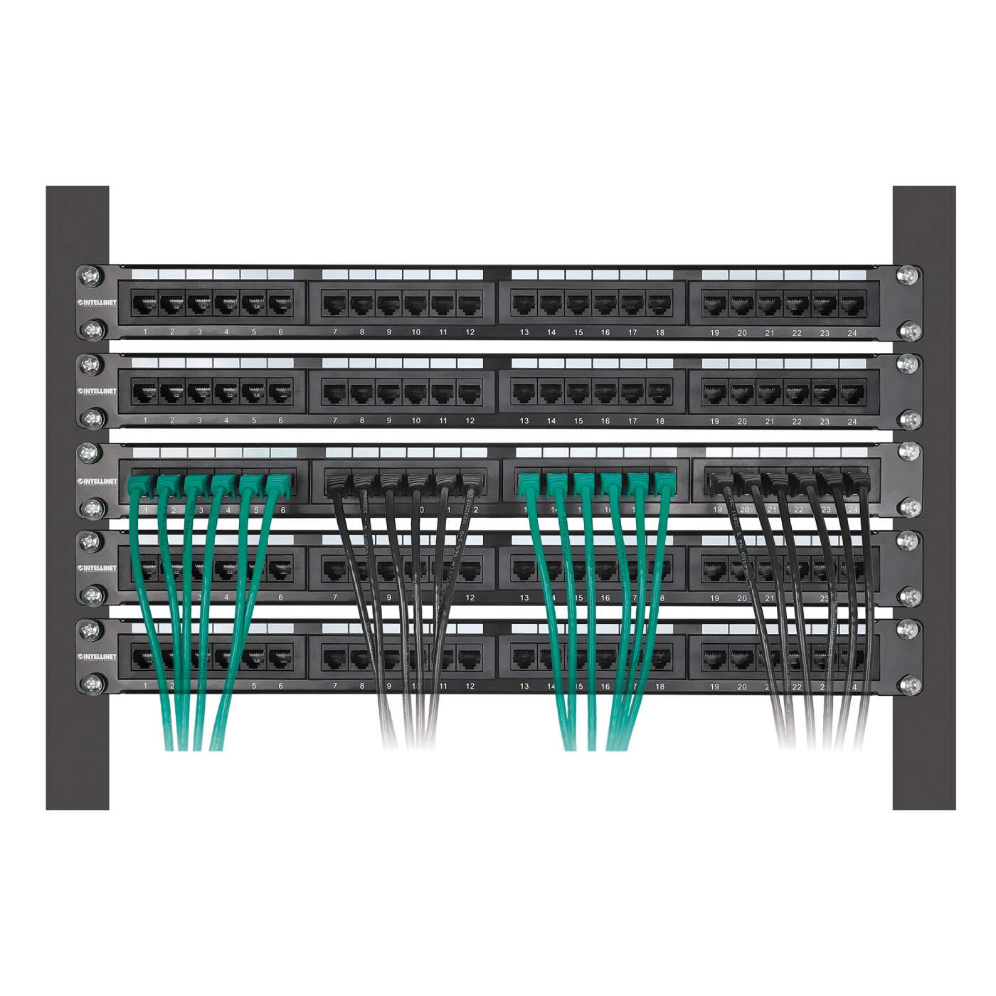 Cat8.1 U/FTP Slim Network Patch Cable, 1.5 ft., Green, 10-Pack Image 6