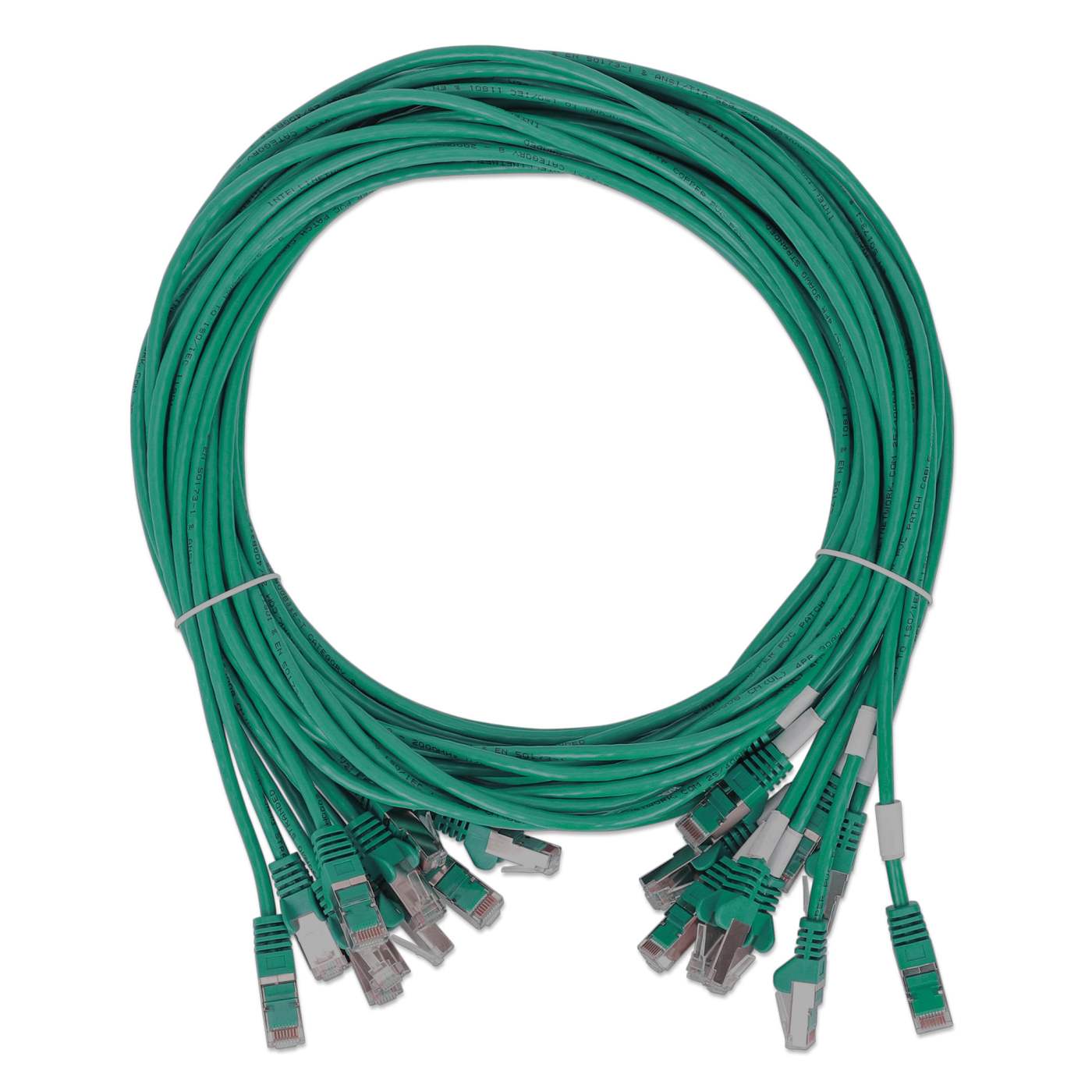 Cat8.1 U/FTP Slim Network Patch Cable, 3 ft., Green, 10-Pack Image 7
