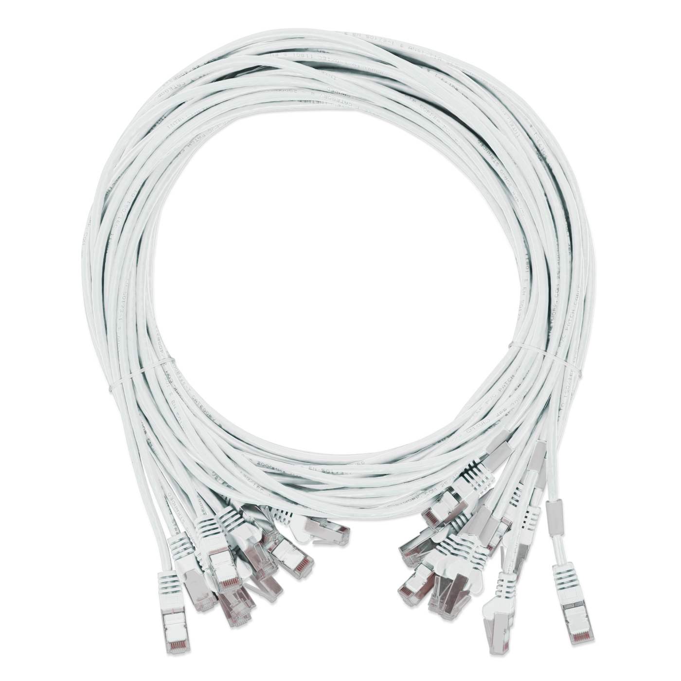 Cat8.1 U/FTP Slim Network Patch Cable, 3 ft., White, 10-Pack Image 8