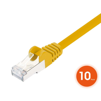Cat8.1 U/FTP Slim Network Patch Cable, 3 ft., Yellow, 10-Pack Image 3