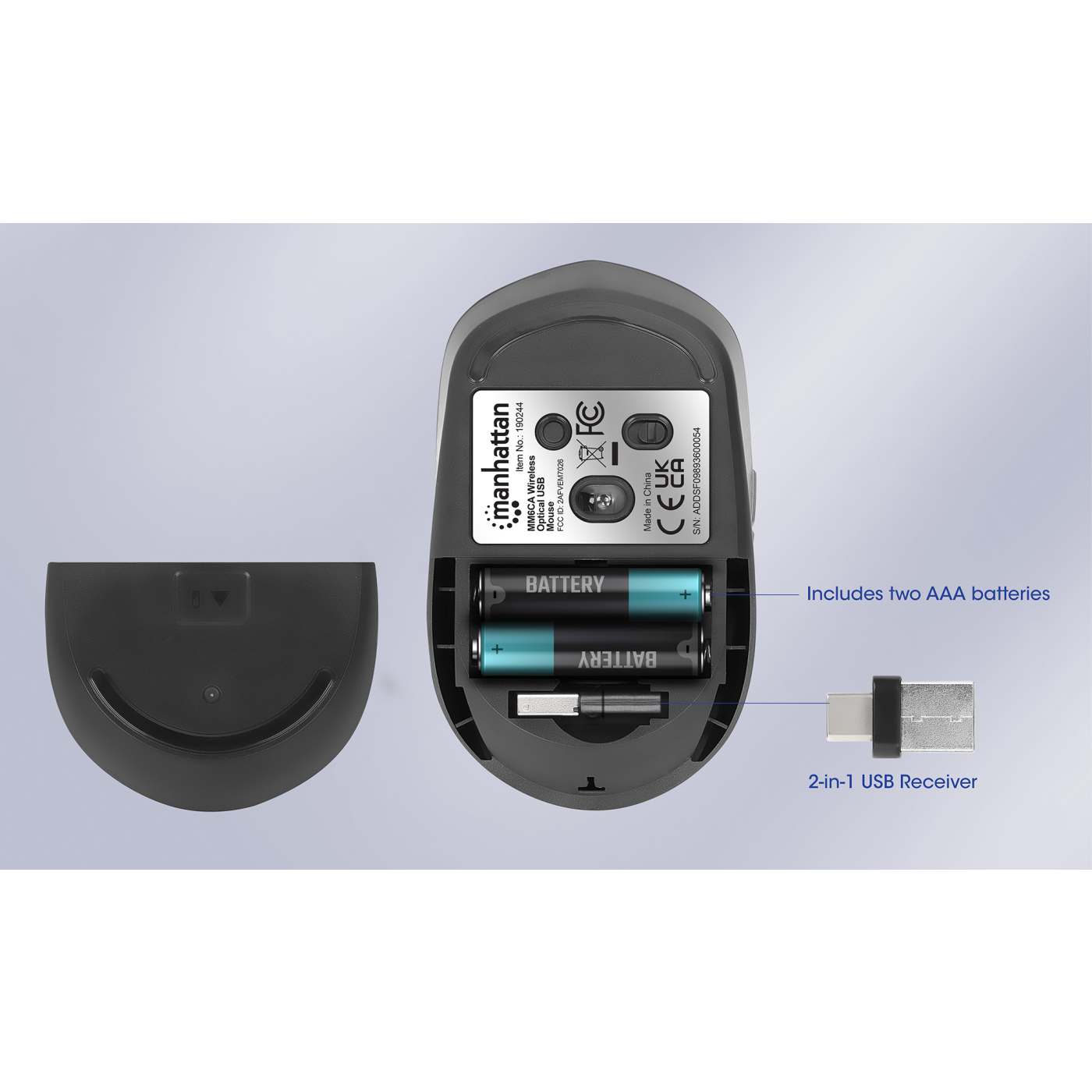 Compact Wireless Optical USB Mouse Image 8