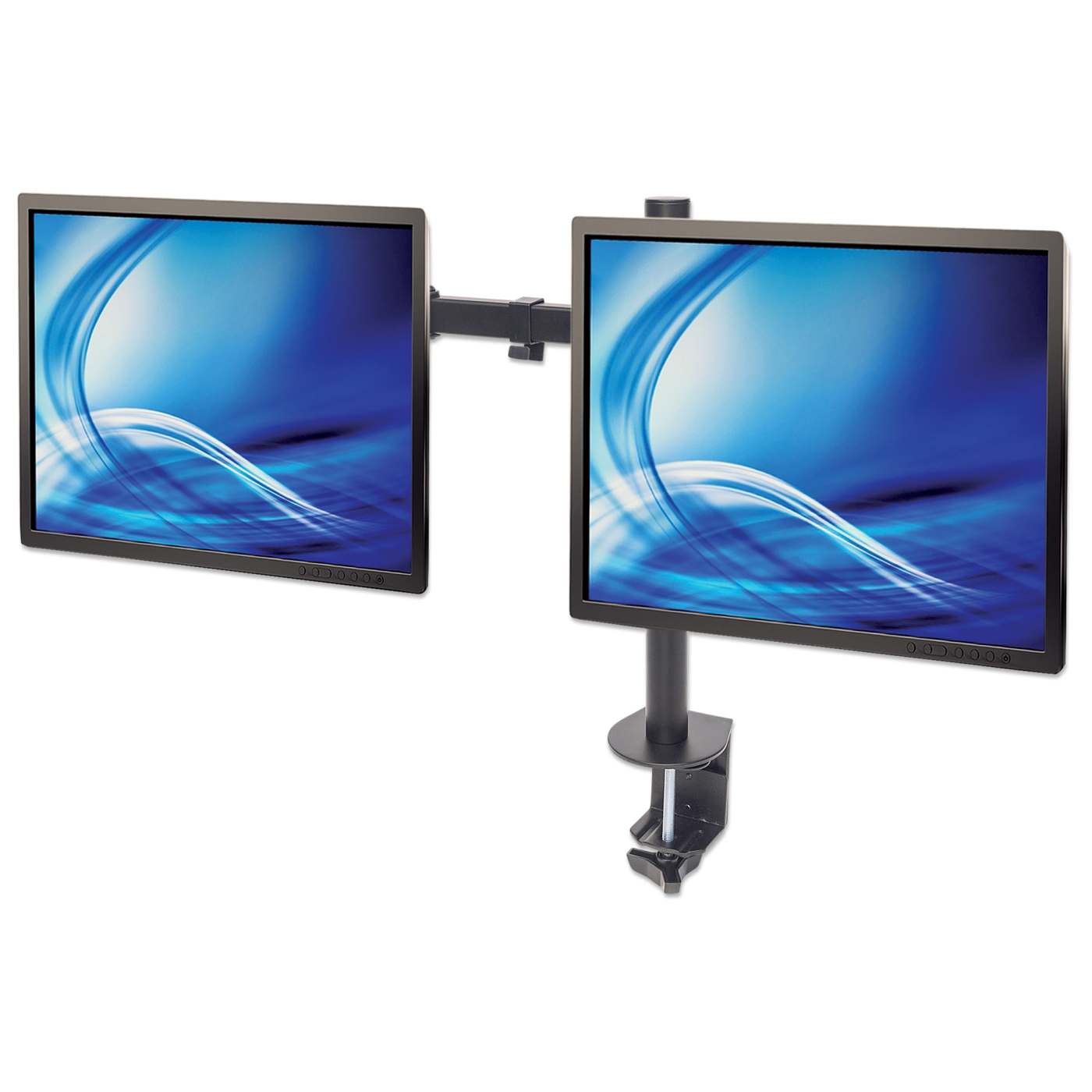 Dual Monitor Mount with Double-Link Swing Arms, for 13" to 32" Displays Image 5