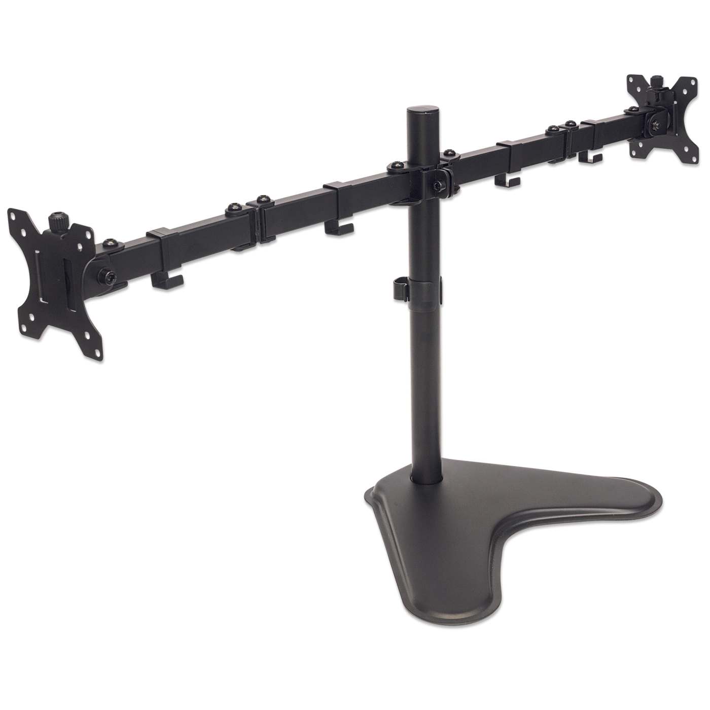 Dual Monitor Stand with Double-Link Swing Arms, for 13" to 32" Displays Image 3
