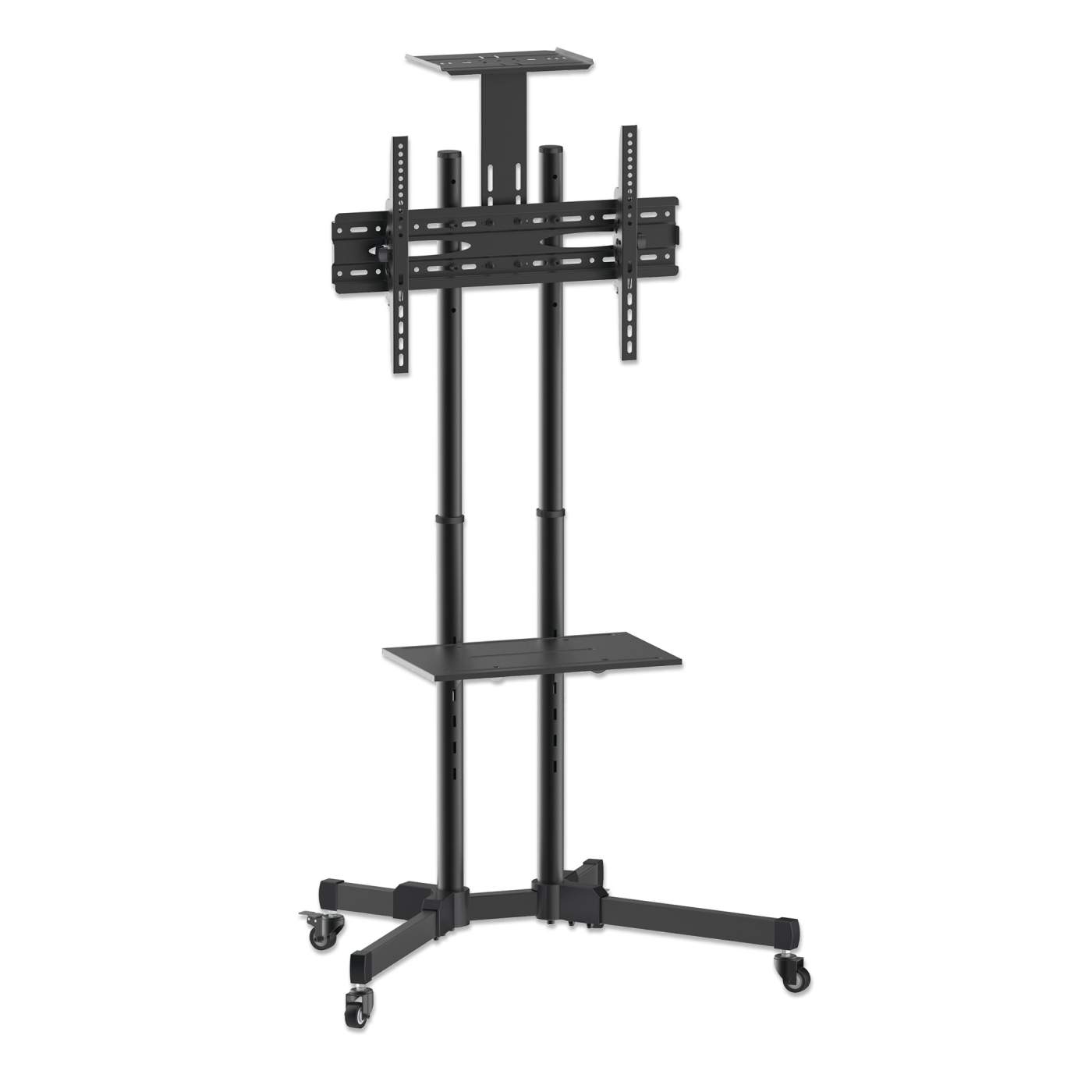 Economy Height-Adjustable Multimedia TV Cart Image 2