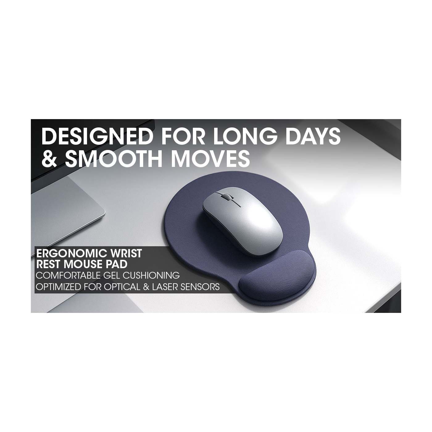 Ergonomic Wrist Rest Mouse Pad Image 4