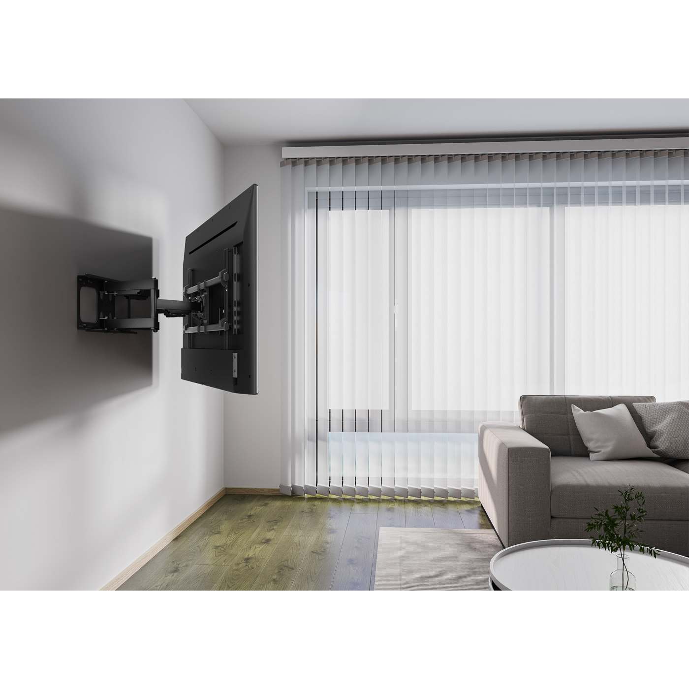 Full-Motion Large-Screen TV Wall Mount, for 37" to 90" Displays Image 9