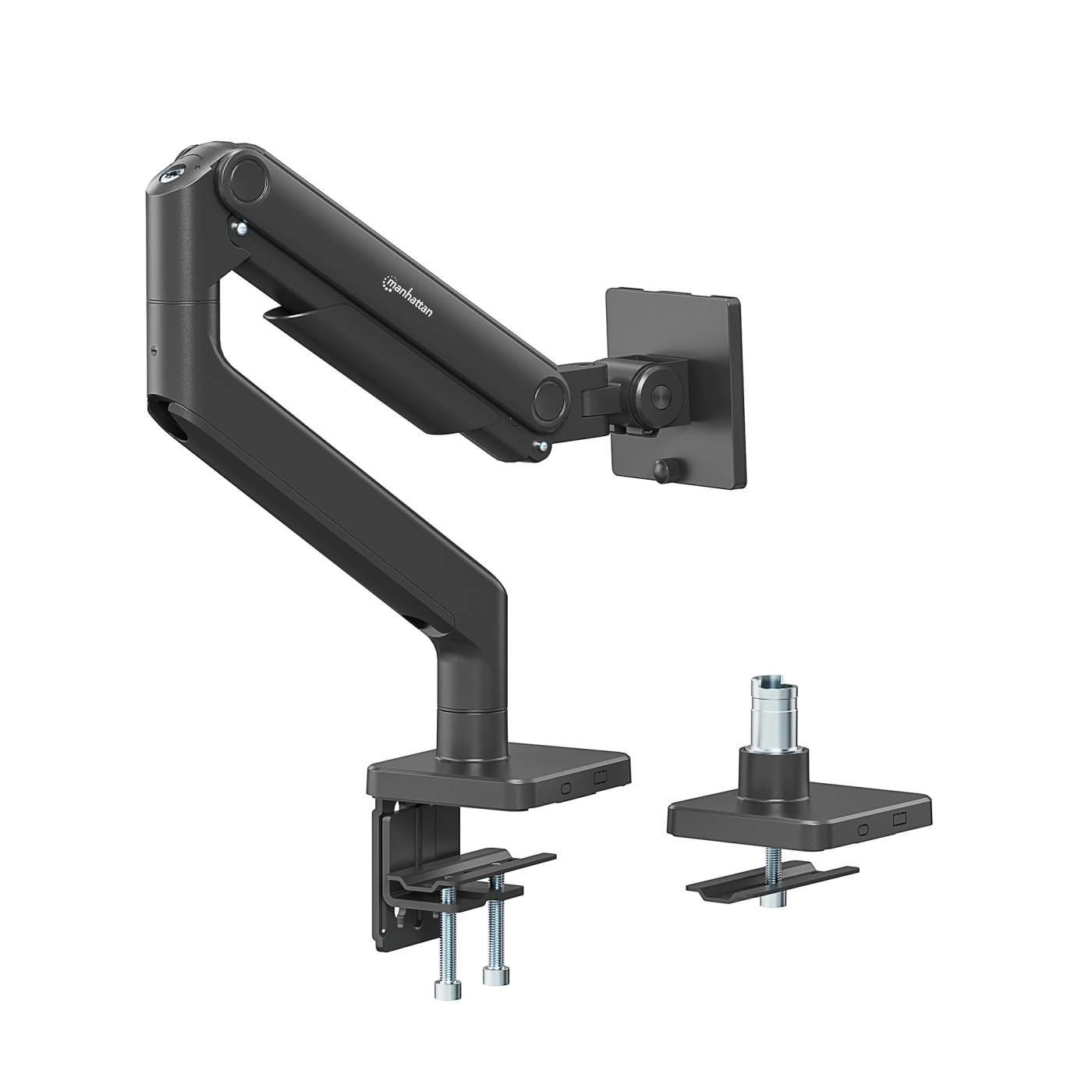 Heavy-Duty Aluminum Mechanical Spring Single Monitor Desk Mount,  for 17" to 49" Displays Image 11