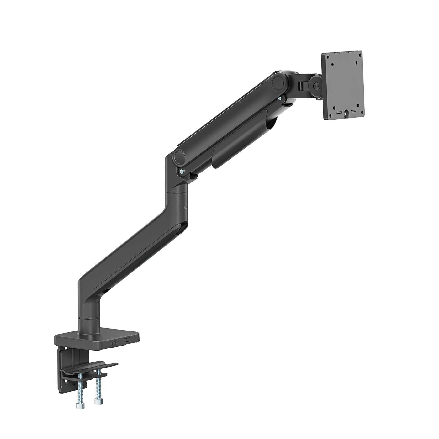Heavy-Duty Aluminum Mechanical Spring Single Monitor Desk Mount,  for 17" to 49" Displays Image 4