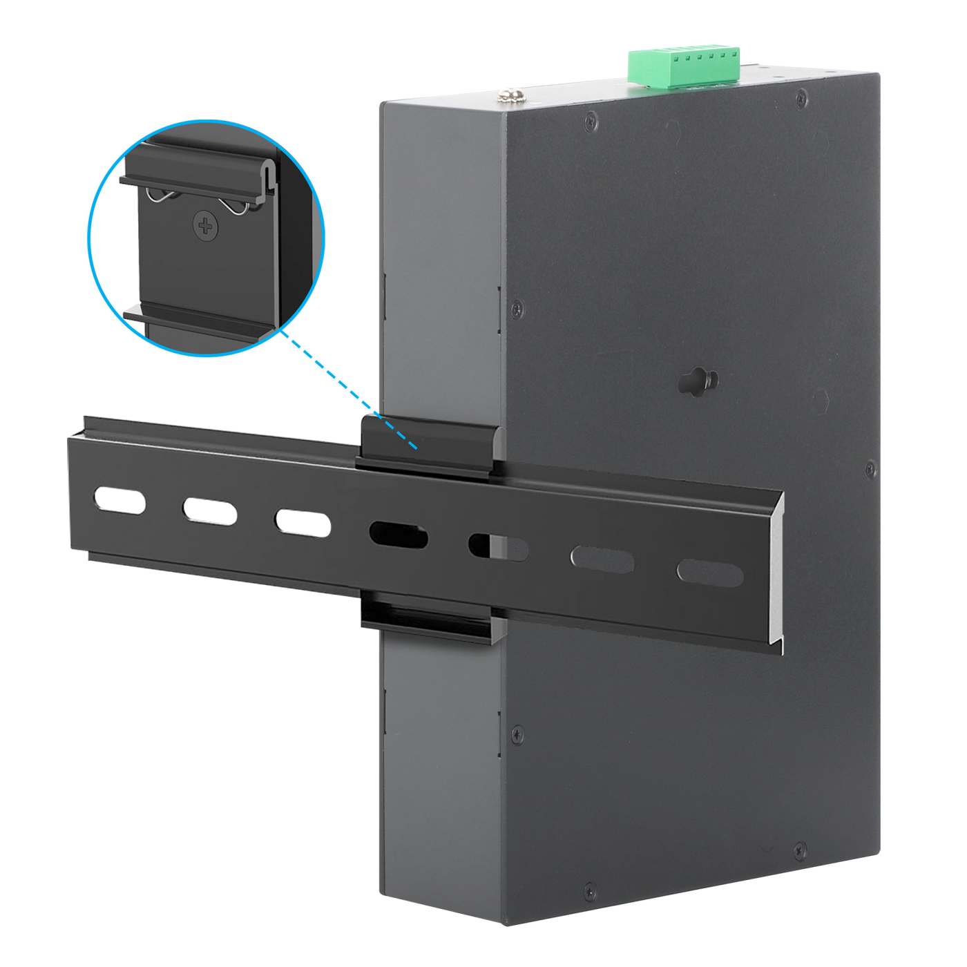 Industrial 10-Port Gigabit PoE+ Switch with 8 Gigabit Ethernet Ports and 2 SFP Uplinks Image 8