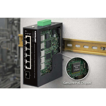 Industrial 6-Port PoE+ Switch with 5 Gigabit Ethernet Ports and 1 SFP Uplink Image 12