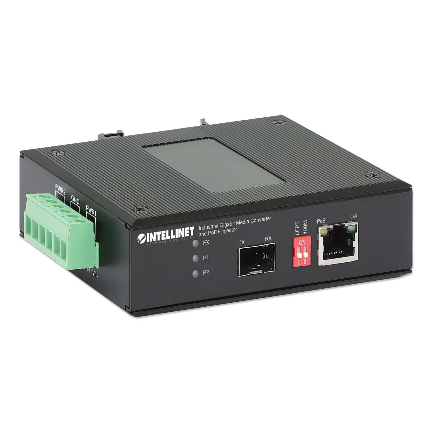 Industrial Gigabit Media Converter and PoE+ Injector 30W Image 4