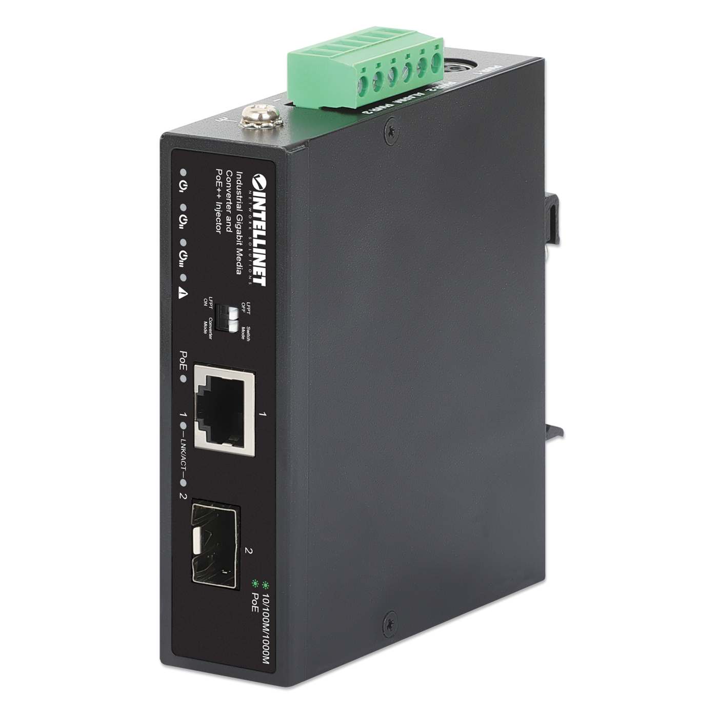 Industrial Gigabit Media Converter and PoE++ Injector Image 1