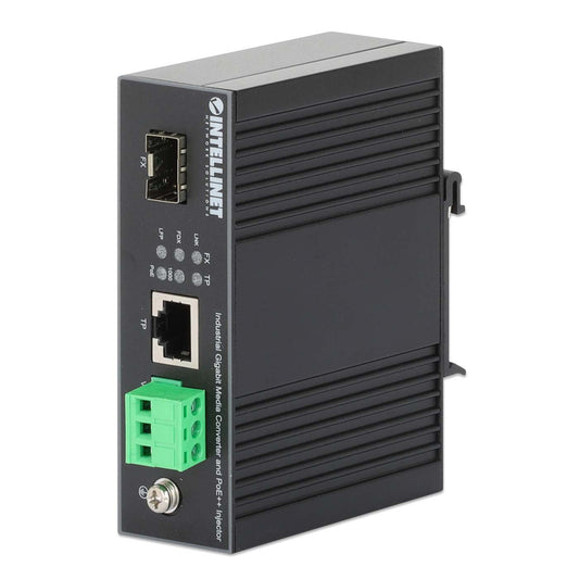 Industrial Gigabit Media Converter and PoE++ Injector 90W Image 1