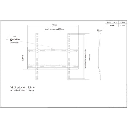 Low-Profile Fixed TV Wall Mount, for 32" to 55" Displays Image 6
