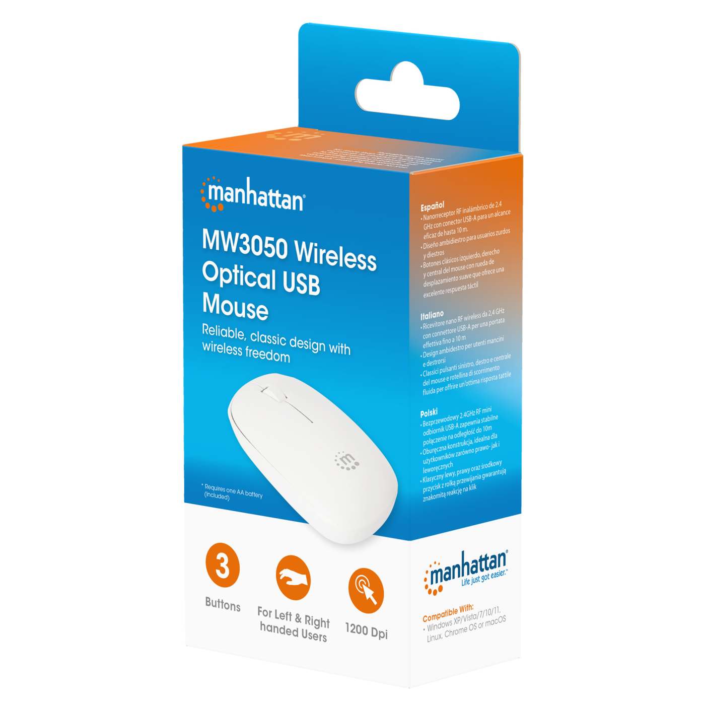 MW3050 Wireless Optical USB Mouse Packaging Image 2