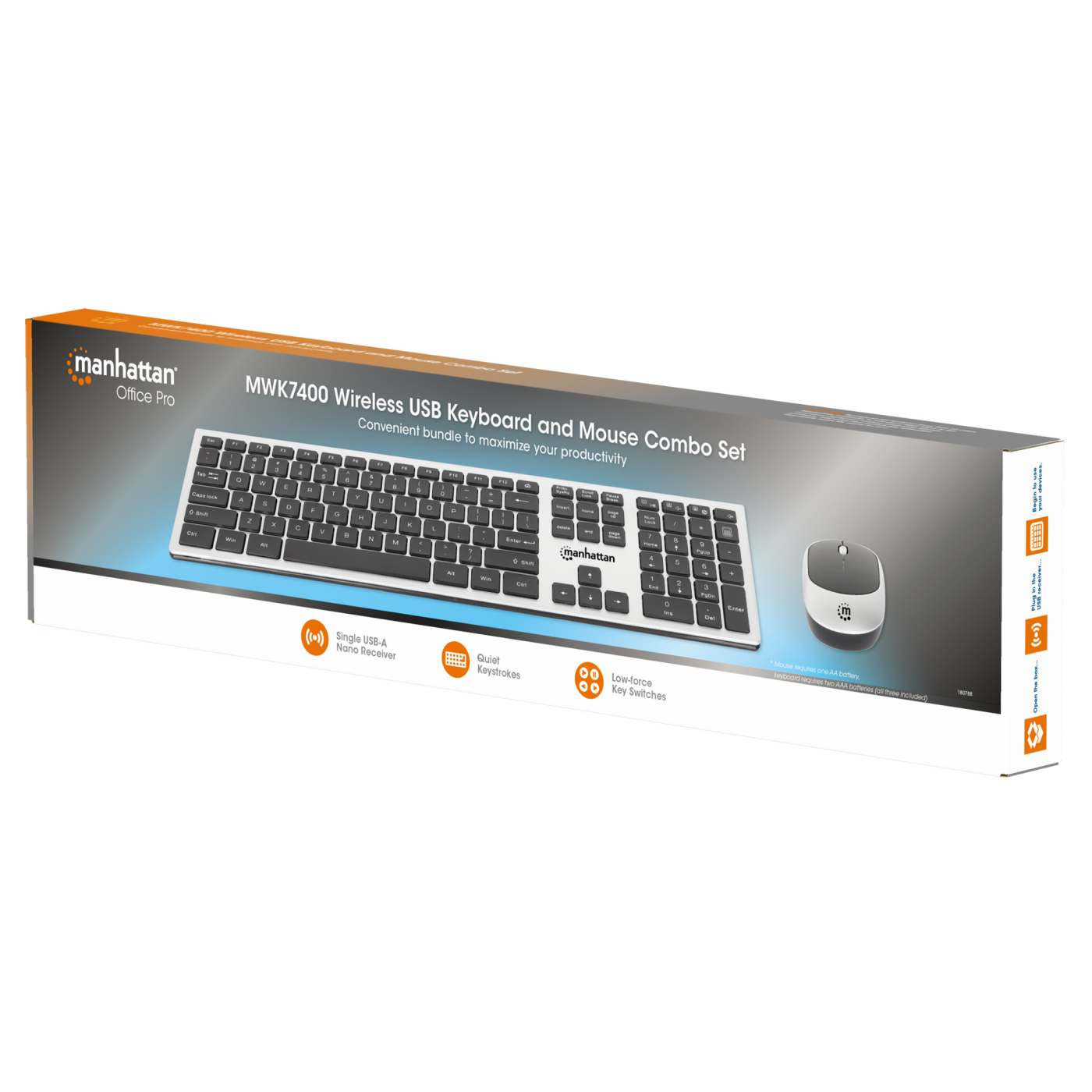 MWK7400 Wireless USB Keyboard and Mouse Combo Set Packaging Image 2
