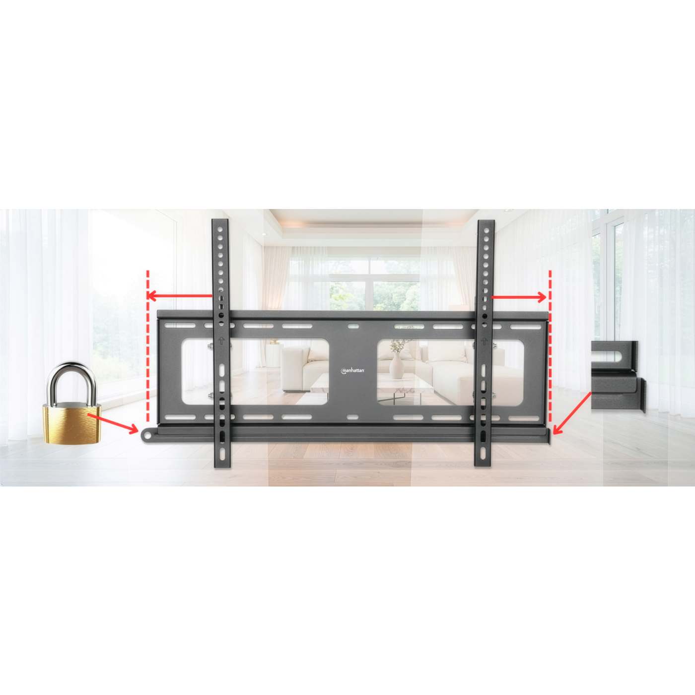 Outdoor Anti-Theft Tilting TV Wall Mount, for 37" to 86" Displays Image 14