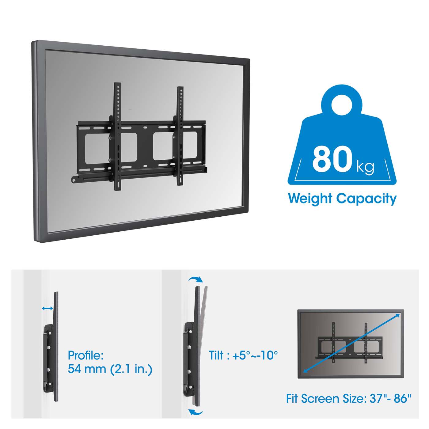 Outdoor Anti-Theft Tilting TV Wall Mount, for 37" to 86" Displays Image 8