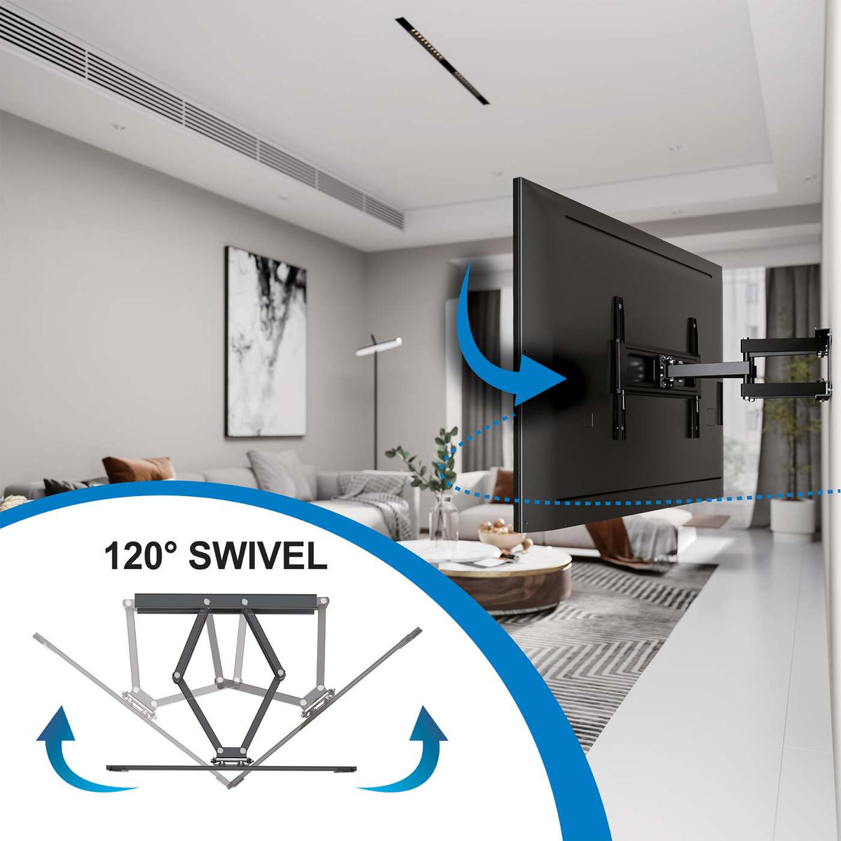 Outdoor Full-Motion TV Wall Mount, for 37" to 86" Displays Image 14