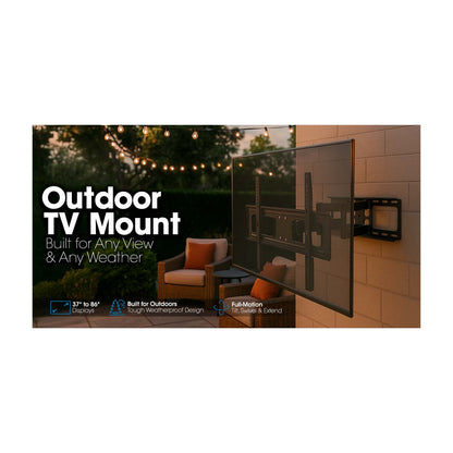 Outdoor Full-Motion TV Wall Mount, for 37" to 86" Displays Image 15
