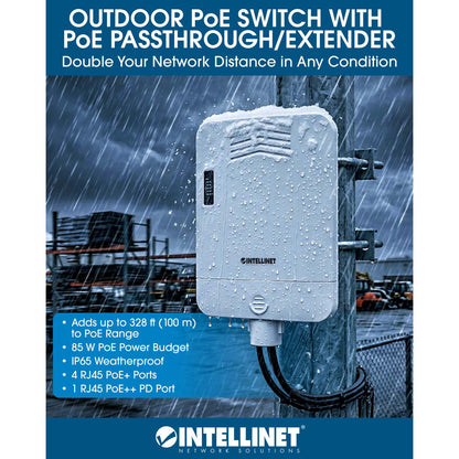 Outdoor PoE-Powered 5-Port Gigabit Switch with PoE Passthrough / 4-Port PoE+ Extender Image 13