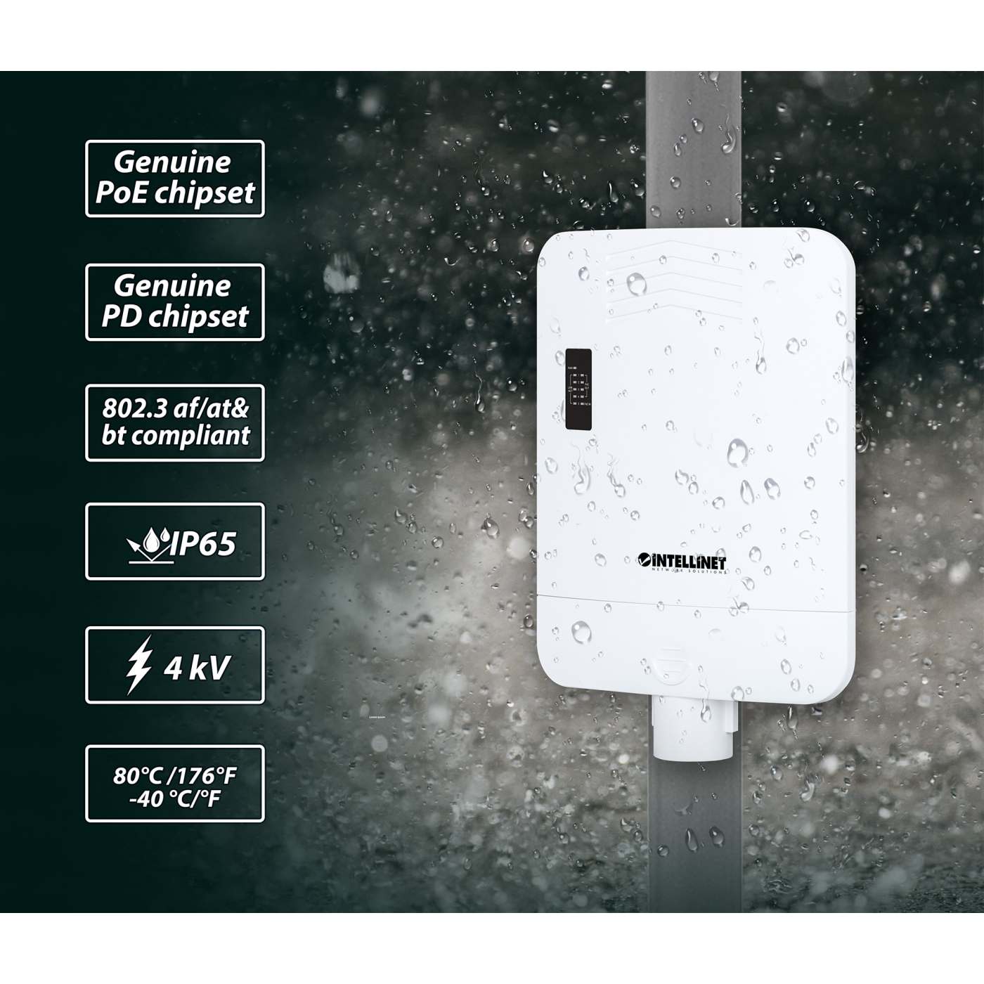 Outdoor PoE-Powered 5-Port Gigabit Switch with PoE Passthrough / 4-Port PoE+ Extender Image 7