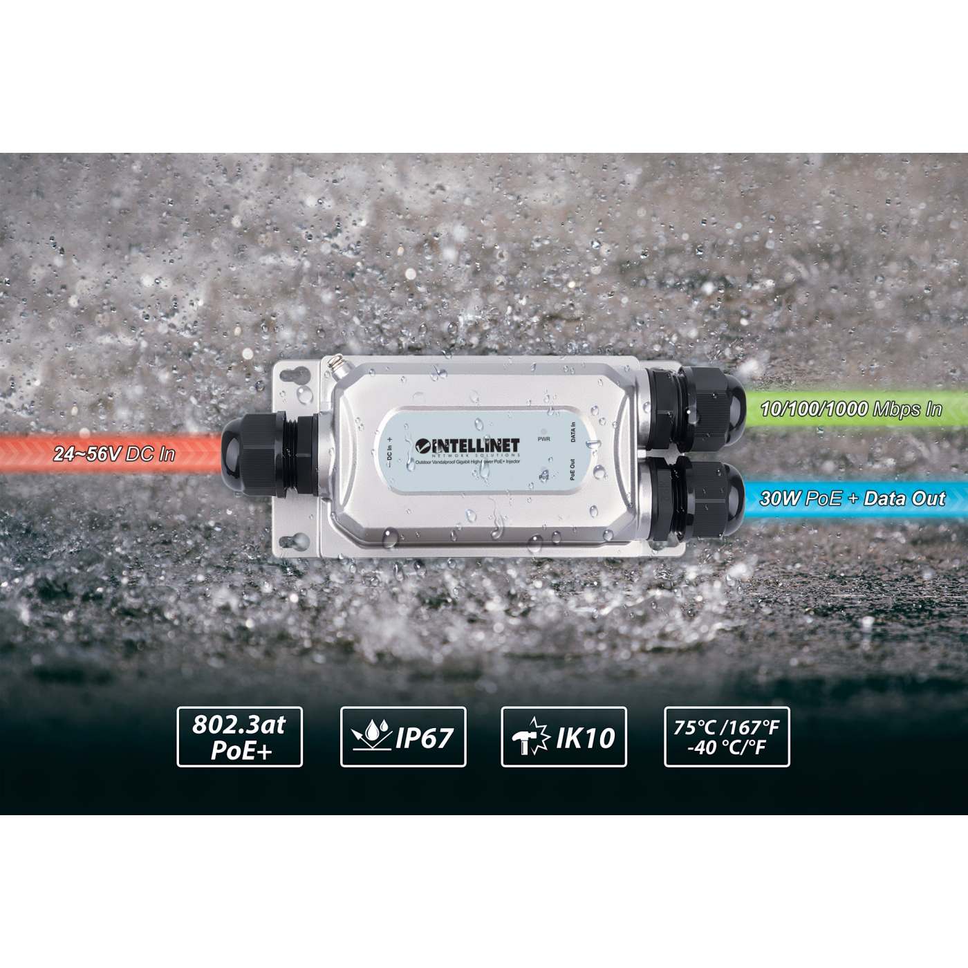 Outdoor Vandalproof Gigabit High-Power PoE+ Injector 30W Image 11