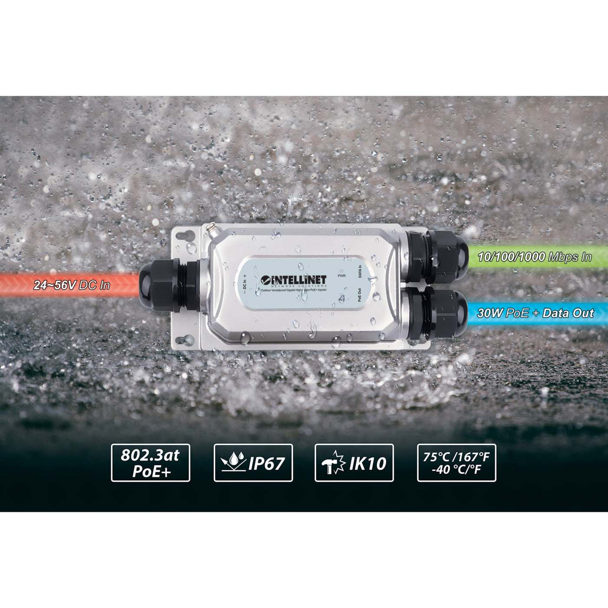 Outdoor Vandalproof Gigabit High-Power PoE+ Injector 30W Image 11