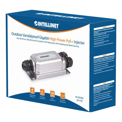 Outdoor Vandalproof Gigabit High-Power PoE+ Injector 30W Packaging Image 2