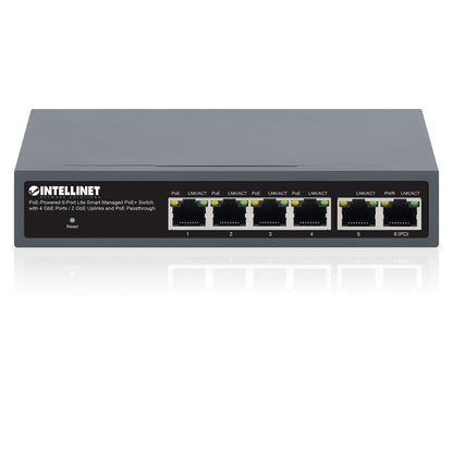 PoE-Powered 6-Port Lite Smart Managed PoE+ Switch with 4 GbE Ports / 2 GbE Uplinks and PoE Passthrough Image 5