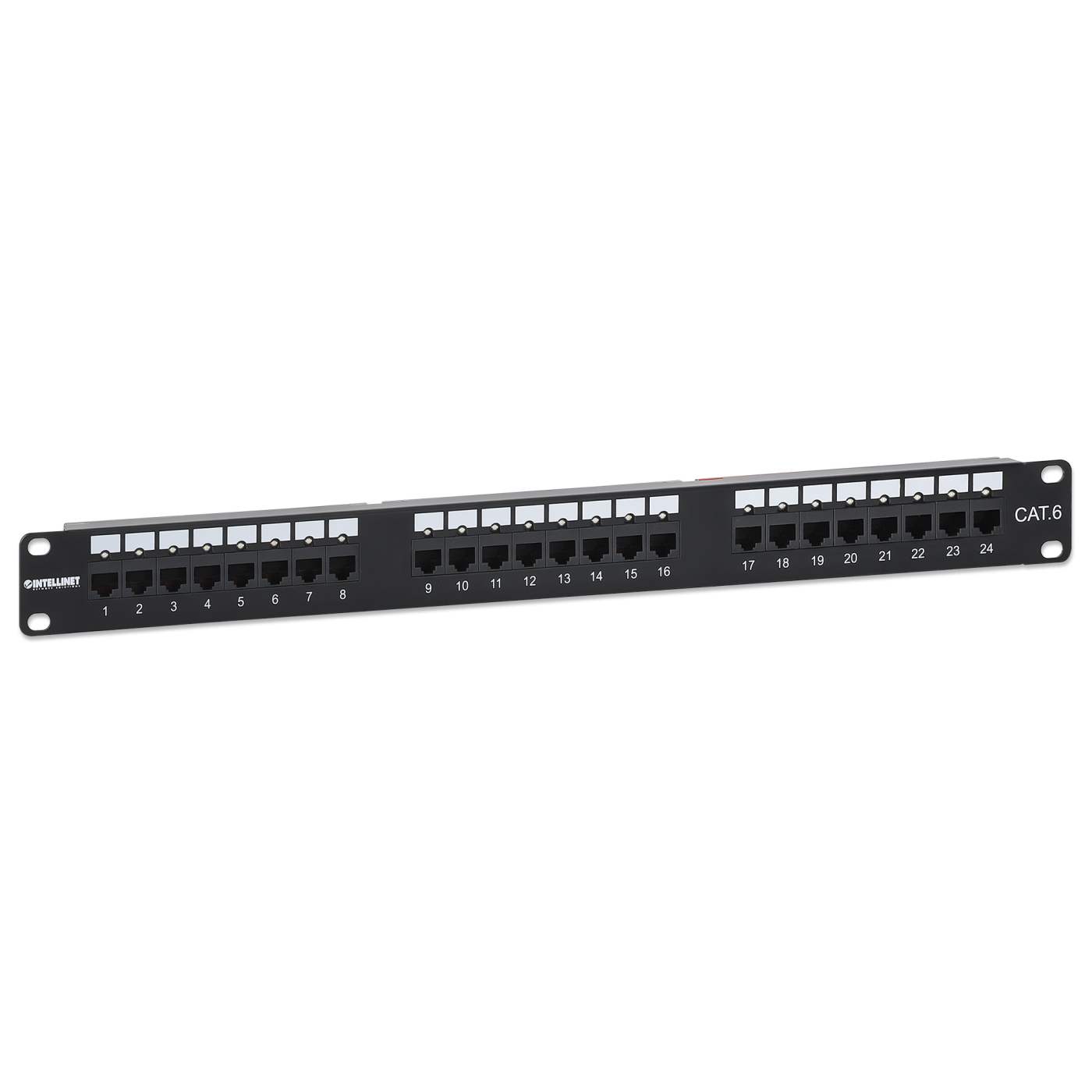 Port Identifier Cat6 24-Port Patch Panel with LEDs, 1U Image 1