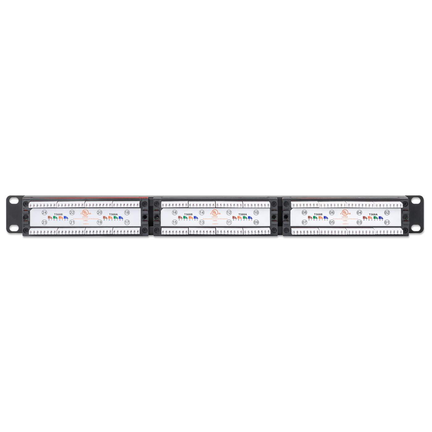 Port Identifier Cat6 24-Port Patch Panel with LEDs, 1U Image 4