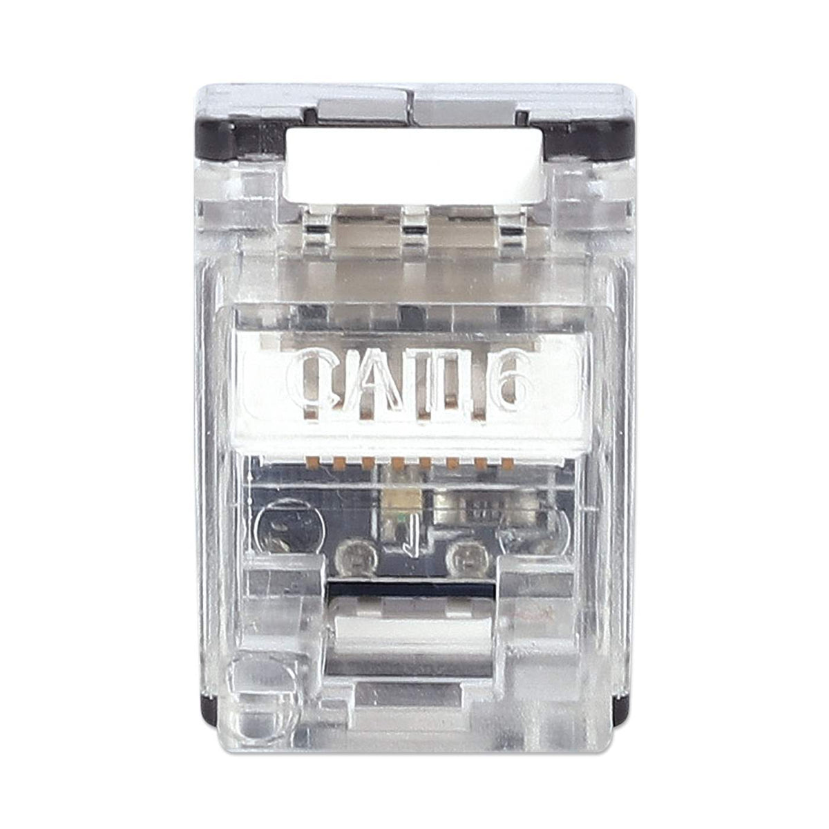 Port Identifier Cat6 Toolless Keystone Jack with LED, Transparent, 25-Pack Image 3